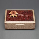 Wood Jewelry Box "Orchid" 1 small