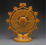 Carved Mantle Clock "Celtic Garden" 2 small