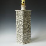 Table Lamp In Cream With Black Flowers 1 small