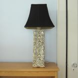 Table Lamp In Cream With Black Flowers 2 small