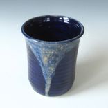 Midnight Blue And Tan Kitchen Utensil Holder 2 small