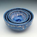 Blue Pottery Nesting Bowls 1 small