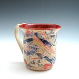 Pair Of Coffee Mugs With Multi-Colored Patterns 3 small