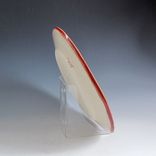 Dinner Plate With A Stripe Of Flowers - Choose Your Glaze Color 4 small