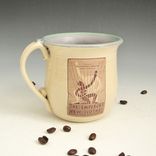 Ceramic Coffee Mug In Cream And Blue With Wpa Posters 1 small