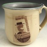 Ceramic Coffee Mug In Cream And Blue With Wpa Posters 4 small