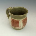 Handmade Pottery Coffee Mug In Green - Oak Park Windows 1 small