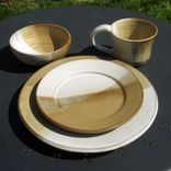 Handmade Pottery 4 Piece Place Setting - Choose Your Glaze Color And Style 2 small