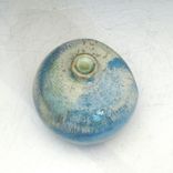 Pottery Salt Pig In Blue And White 3 small