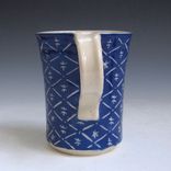 Blue Stoneware Mug With White 1 small