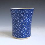 Blue Stoneware Mug With White 2 small