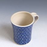 Blue Stoneware Mug With White 3 small