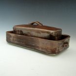 Pottery Butter Dish In Bronze 5 small