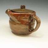 Pottery Teapot For One - In Red 3 small