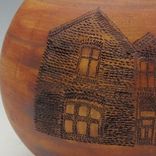 Lidded Jar With Houses 3 small