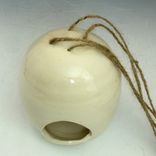 Pottery Bird Feeder In White 3 small