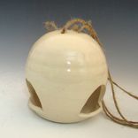 Pottery Bird Feeder In White 4 small