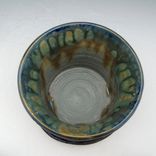 Planter With Attached Saucer In Slate Blue 4 small