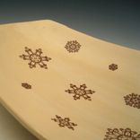 Large Ceramic Bowl With Snowflakes In Cream And Red 2 small