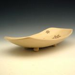 Large Ceramic Bowl With Snowflakes In Cream And Red 4 small