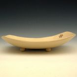 Large Ceramic Bowl With Snowflakes In Cream And Red 5 small