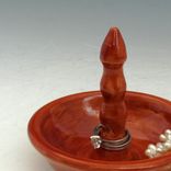 Red Pottery Ring Holder 4 small