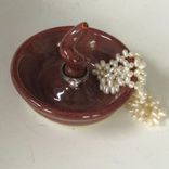 Ceramic Ring Holder: Plum Red With A Twist 1 small