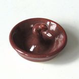 Ceramic Ring Holder: Plum Red With A Twist 2 small