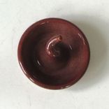 Ceramic Ring Holder: Plum Red With A Twist 3 small