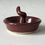 Ceramic Ring Holder: Plum Red With A Twist 4 small