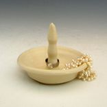 Ring Holder In White Stoneware 1 small