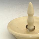Ring Holder In White Stoneware 2 small