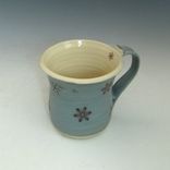 Pottery Snowflake Mug In Light Blue And White 1 small