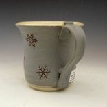Pottery Snowflake Mug In Light Blue And White 5 small
