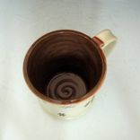 Ceramic Mug With Snowflakes In Cream And Red 1 small