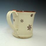 Ceramic Mug With Snowflakes In Cream And Red 5 small