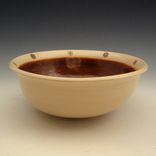 Red And Cream Pottery Snowflake Bowl 1 small