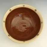 Red And Cream Pottery Snowflake Bowl 3 small