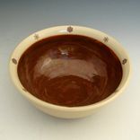 Red And Cream Pottery Snowflake Bowl 5 small