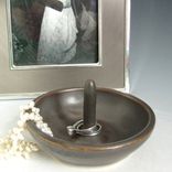 Ceramic Ring Holder In Dark Brown 2 small