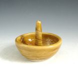 Pottery Engagement Ring Holder In Golden Yellow 2 small