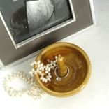 Pottery Engagement Ring Holder In Golden Yellow 3 small