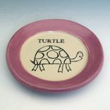 Small Pottery Plate With A Turtle 4 small