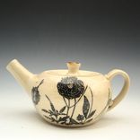 Pottery Teapot In Black And White 2 small