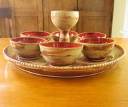 A Sedar Meal Platter With Bowls 2 small
