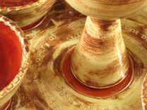 A Sedar Meal Platter With Bowls 3 small