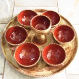 A Sedar Meal Platter With Bowls 6 small