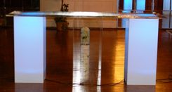 Acrylic Slab Top Bar With Pillar Base - Hand Crafted, Made To Order 3 small