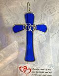 Silver Heart Cross Suncatcher 1 small