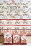 Caywood School Overglaze On Ceramic Tile Mural And Matching Cannisters:  Your Village Series 3 small
